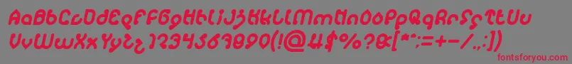 Шрифт monica Italic – красные шрифты на сером фоне