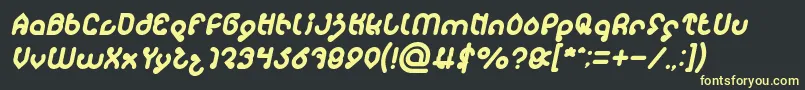 monica Italic Font – Yellow Fonts on Black Background