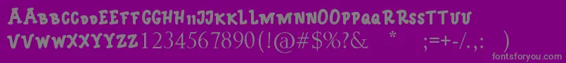 monica Font – Gray Fonts on Purple Background