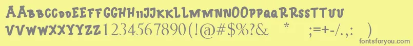 monica Font – Gray Fonts on Yellow Background