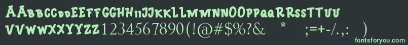 monica Font – Green Fonts on Black Background