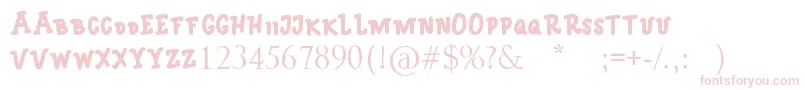 monica Font – Pink Fonts on White Background