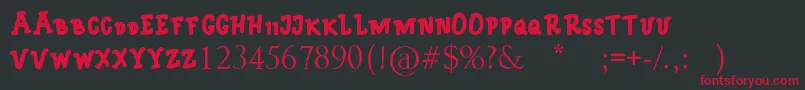 monica Font – Red Fonts on Black Background