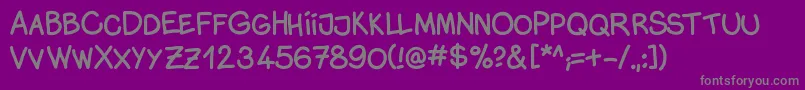 Monicacomic Font – Gray Fonts on Purple Background