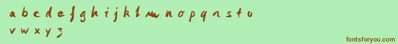 Monika Monika Font – Brown Fonts on Green Background