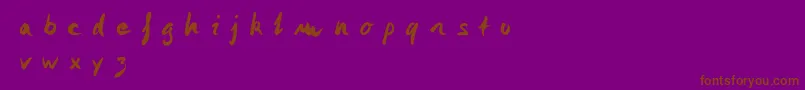 Monika Monika Font – Brown Fonts on Purple Background