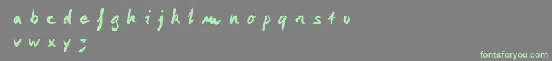 Monika Monika Font – Green Fonts on Gray Background