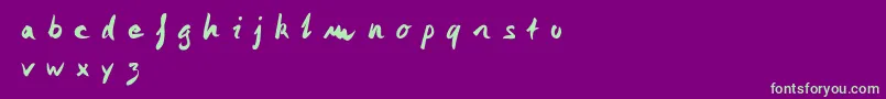 Monika Monika Font – Green Fonts on Purple Background