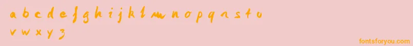 Monika Monika Font – Orange Fonts on Pink Background