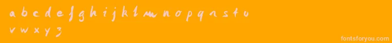 Monika Monika Font – Pink Fonts on Orange Background