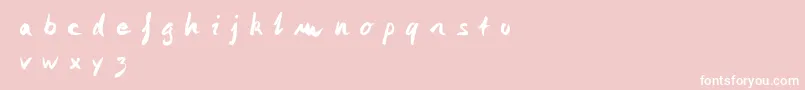 Monika Monika Font – White Fonts on Pink Background