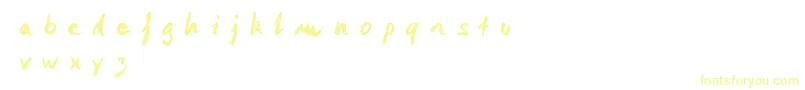 Monika Monika Font – Yellow Fonts on White Background