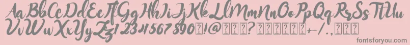 Monitta Font – Gray Fonts on Pink Background