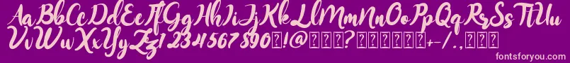 Monitta Font – Pink Fonts on Purple Background