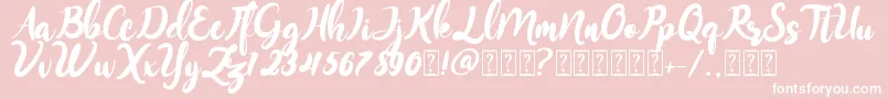フォントMonitta – ピンクの背景に白い文字