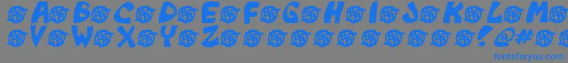 Шрифт Monkeyboy – синие шрифты на сером фоне