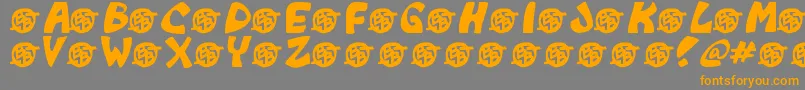Monkeyboy-fontti – oranssit fontit harmaalla taustalla