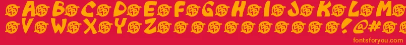 Шрифт Monkeyboy – оранжевые шрифты на красном фоне