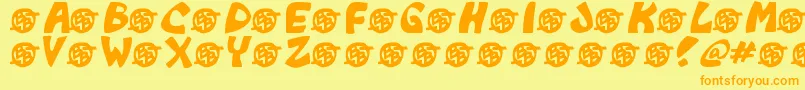 Monkeyboy Font – Orange Fonts on Yellow Background
