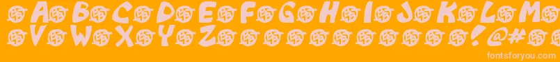 Monkeyboy Font – Pink Fonts on Orange Background