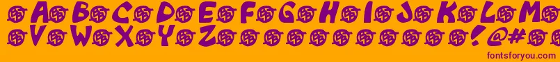 More about Monkeyboy Font Monkeyboy Font – Purple Fonts on Orange Background