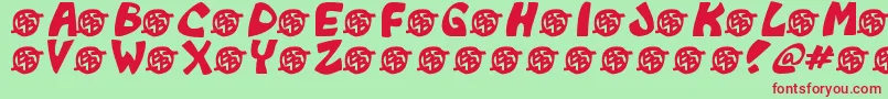 Monkeyboy Font – Red Fonts on Green Background