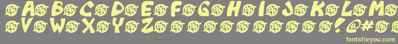 フォントMonkeyboy – 黄色のフォント、灰色の背景