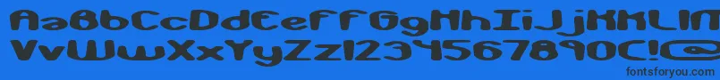 monkphon Font – Black Fonts on Blue Background
