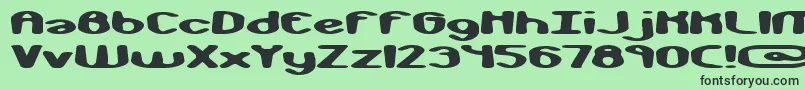 monkphon-fontti – mustat fontit vihreällä taustalla