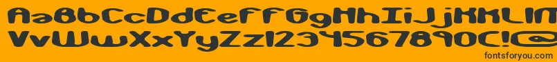 monkphon Font – Black Fonts on Orange Background