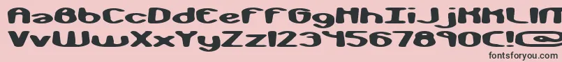 Шрифт monkphon – чёрные шрифты на розовом фоне