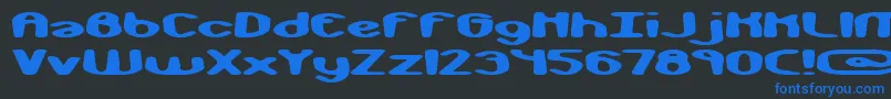 monkphon Font – Blue Fonts on Black Background