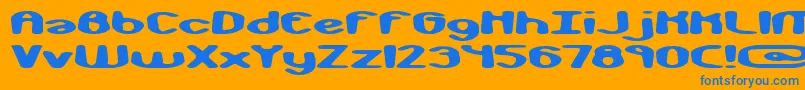 Шрифт monkphon – синие шрифты на оранжевом фоне