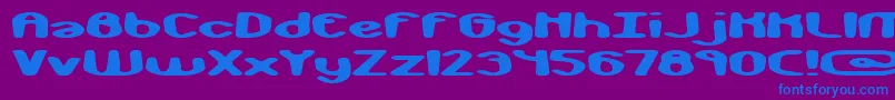 monkphon Font – Blue Fonts on Purple Background