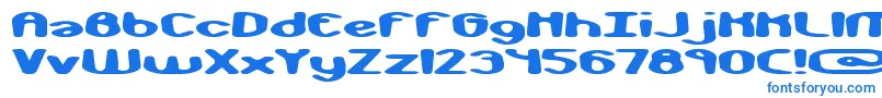 Шрифт monkphon – синие шрифты на белом фоне