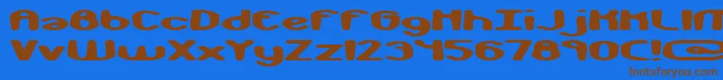Шрифт monkphon – коричневые шрифты на синем фоне