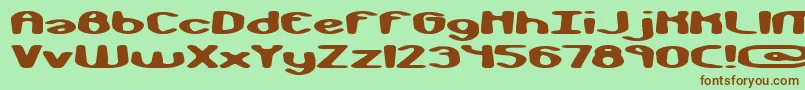 Шрифт monkphon – коричневые шрифты на зелёном фоне
