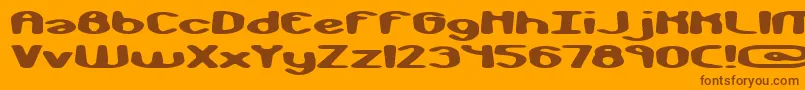 Шрифт monkphon – коричневые шрифты на оранжевом фоне