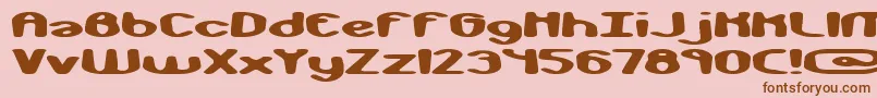 monkphon-fontti – ruskeat fontit vaaleanpunaisella taustalla
