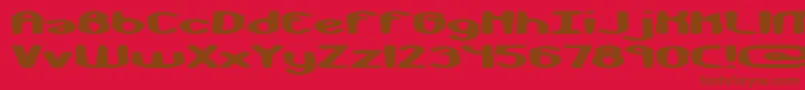 Czcionka monkphon – brązowe czcionki na czerwonym tle