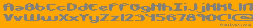 monkphon Font – Gray Fonts on Orange Background