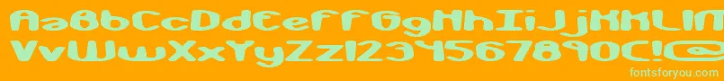 monkphon Font – Green Fonts on Orange Background