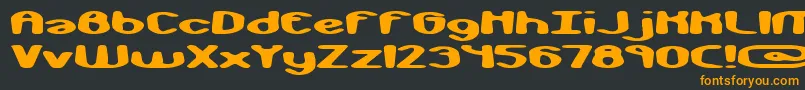 monkphon Font – Orange Fonts on Black Background