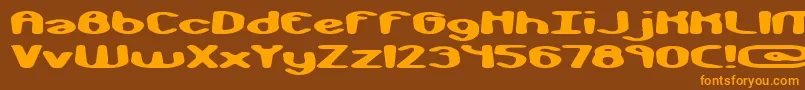 monkphon-fontti – oranssit fontit ruskealla taustalla