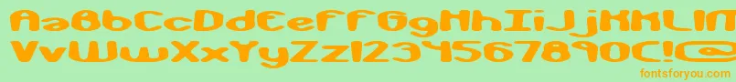 Шрифт monkphon – оранжевые шрифты на зелёном фоне