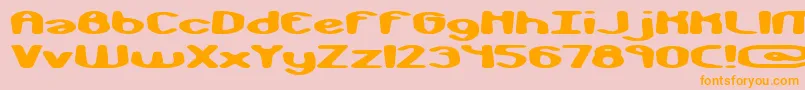 monkphon Font – Orange Fonts on Pink Background