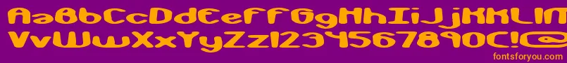monkphon Font – Orange Fonts on Purple Background
