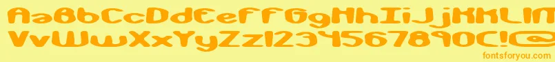 Шрифт monkphon – оранжевые шрифты на жёлтом фоне