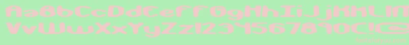 Шрифт monkphon – розовые шрифты на зелёном фоне