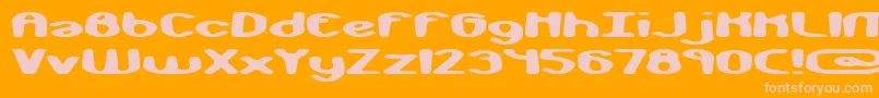 Шрифт monkphon – розовые шрифты на оранжевом фоне